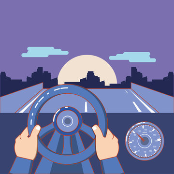 drive safely design vector ilustration