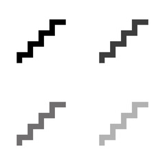 Obraz premium .stairs - black vector icon