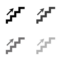 .stairs - black vector icon