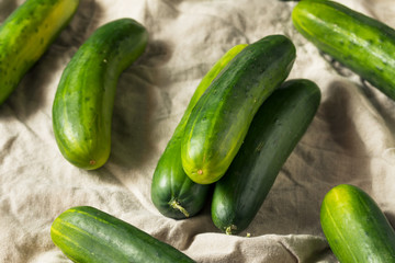 Raw Green Organic Cucumbers