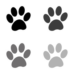 .paw - black vector icon
