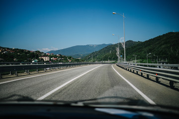 on the way to the mountains the road