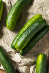 Raw Green Organic Cucumbers
