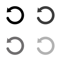 .undo symbol - black vector icon