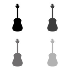 .Guitar - black vector icon
