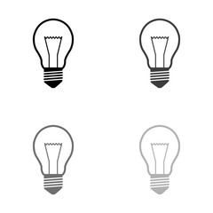 .Light bulb - black vector icon