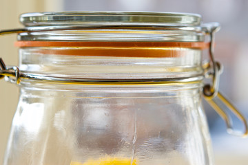 Close up of Kilner Jar sealing mechanism