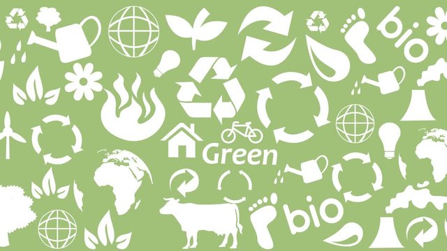 Animation made with ecological symbols