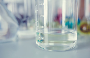 laboratory flask on a background 