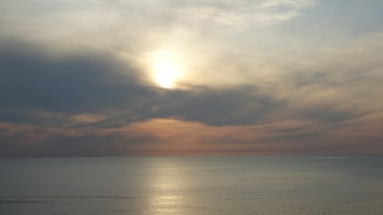 Fototapeta na wymiar Beach sunsets in North Wales 