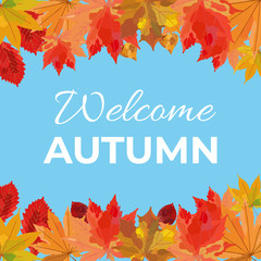 Fall banner Welcome Autumn