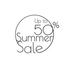 Abstract up to 50 percent summer sale linear layout. For art template design, list, page, mockup brochure style, banner, idea, cover, booklet, print, flyer, book, blank, card, ad, sign, poster, badge.