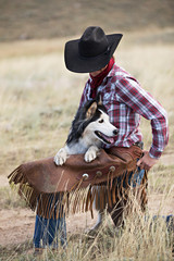 Cowgirl and Her Dog