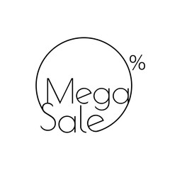 Discount offer price linear sticker or label, symbol for advertising campaign in retail, sale promo marketing, 40 percent. For art template design, list, page, mockup brochure style, banner,