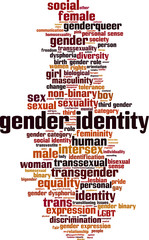 Obraz premium Gender identity word cloud