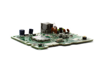 electronic board isolated on white background.
