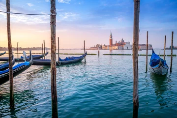 Foto auf Acrylglas Gondeln in Venedig © frank peters