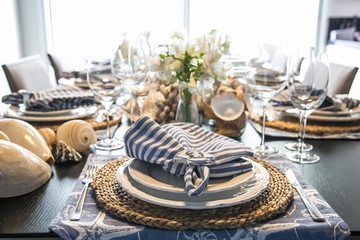 Blue ocean decoration set table