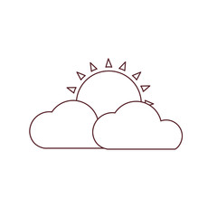 radiant sun isolated icon vector illustration