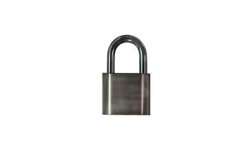 Fototapeta premium Metal padlock isolated on white background
