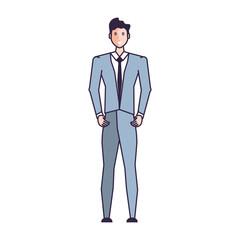 business man elegant avatar character