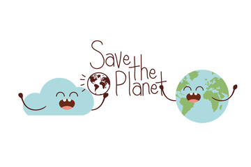 save the planet label icon