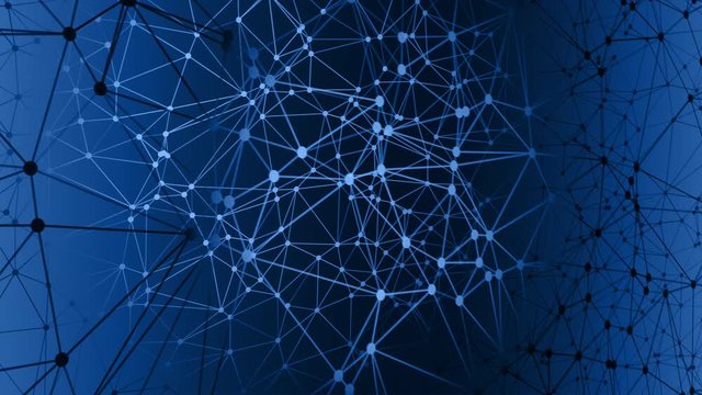 Digital dots connected background computer science conception 4k
