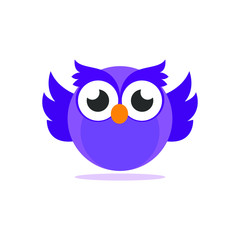 cute owl illustration, Tee print, shirt, embroidery, flat design for kids fashion textile. Animal concept vector illustration collection