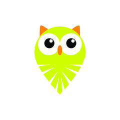 cute owl illustration, Tee print, shirt, embroidery, flat design for kids fashion textile. Animal concept vector illustration collection