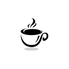 cup of hot coffee logo