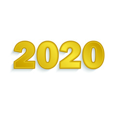 Happy new year 2020. gold text lettering 