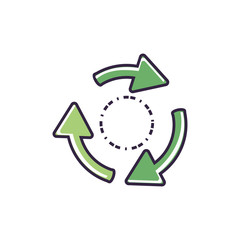 recycling arrows symbol isolated icon