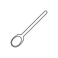 wooden spoon cooking icon on white background
