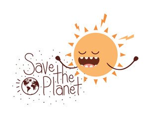 save the planet label icon