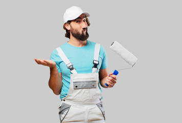 profesional painter thinking