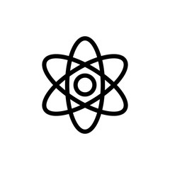 Science atom symbol icon vector EPS 10 illustration