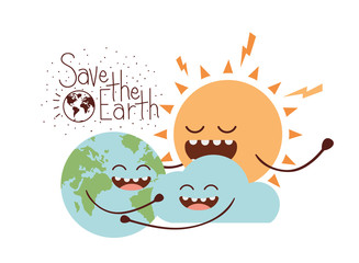 save the earth label icon