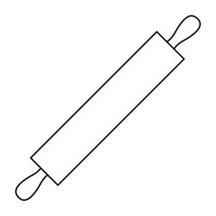 rolling pin cooking icon on white background