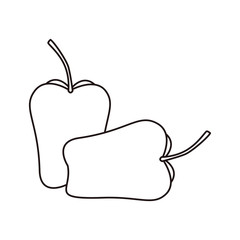 bell peppers cooking icon on white background