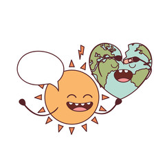 planet earth kawaii isolated icon vector illustration