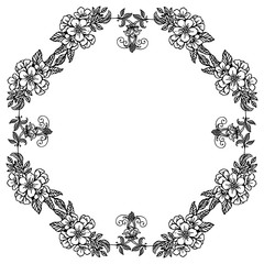 Various design of invitation card, with decor of flower frame. Vector