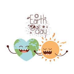 earth day label icon vector illustration