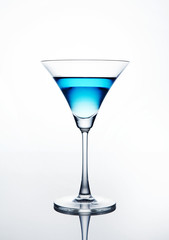 Cocktail on white background.