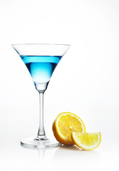 Cocktail on white background.