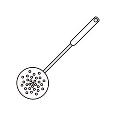 skimmer cooking icon on white background