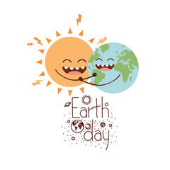 earth day label icon vector illustration