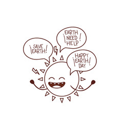 radiant sun kawaii isolated icon