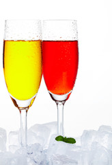 Cocktail on white background.