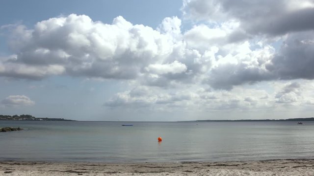 Panoramic view of clouds above the baltic sea on summer day in Germany