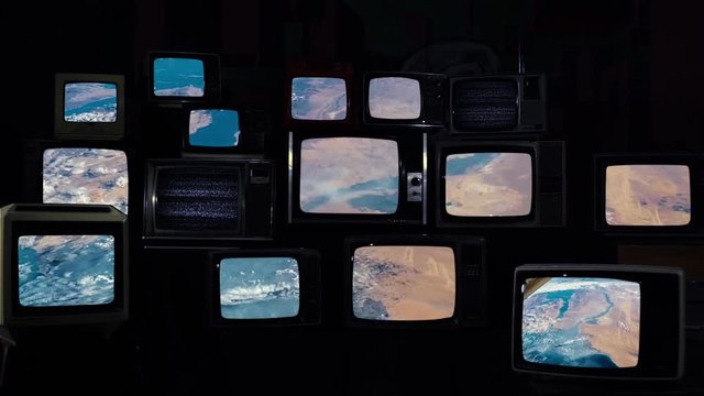 Saudi Arabia as Seen from Space, on Many 80s TVs. Elements of this image furnished by NASA. 